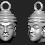 Mansuri Buddha Cooper Pendant